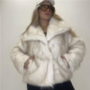 pelliccia foderata con bottoni luxe